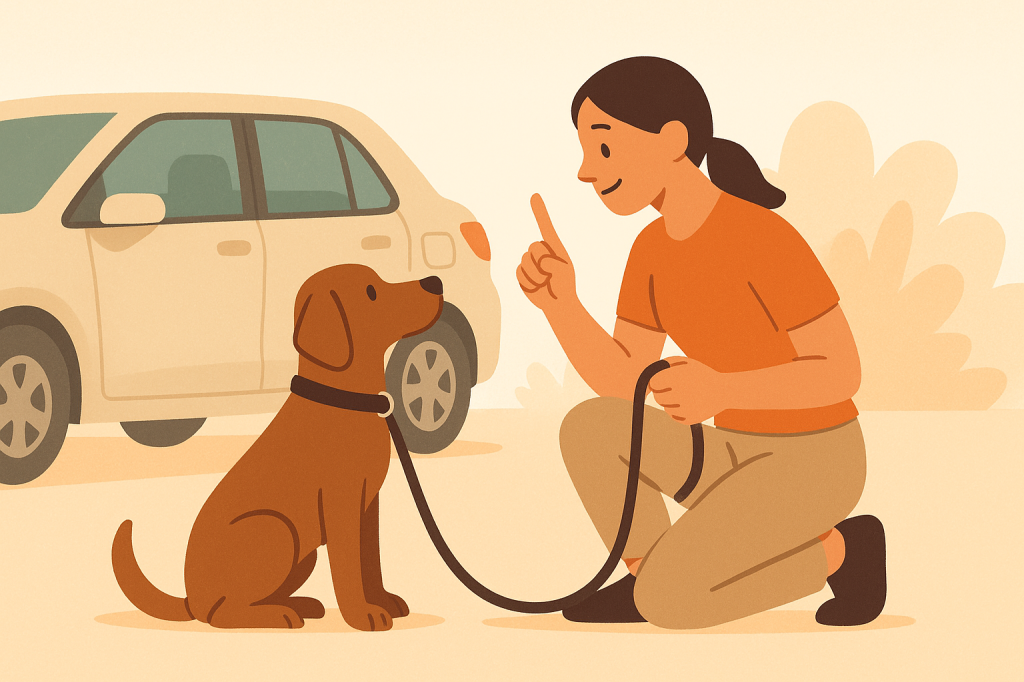Dog training guide image for Understanding and Managing Car Anxiety in Dogs