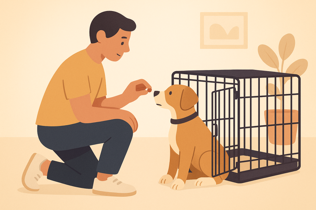 Dog training guide image for Understanding and Overcoming Crate Training Difficulties