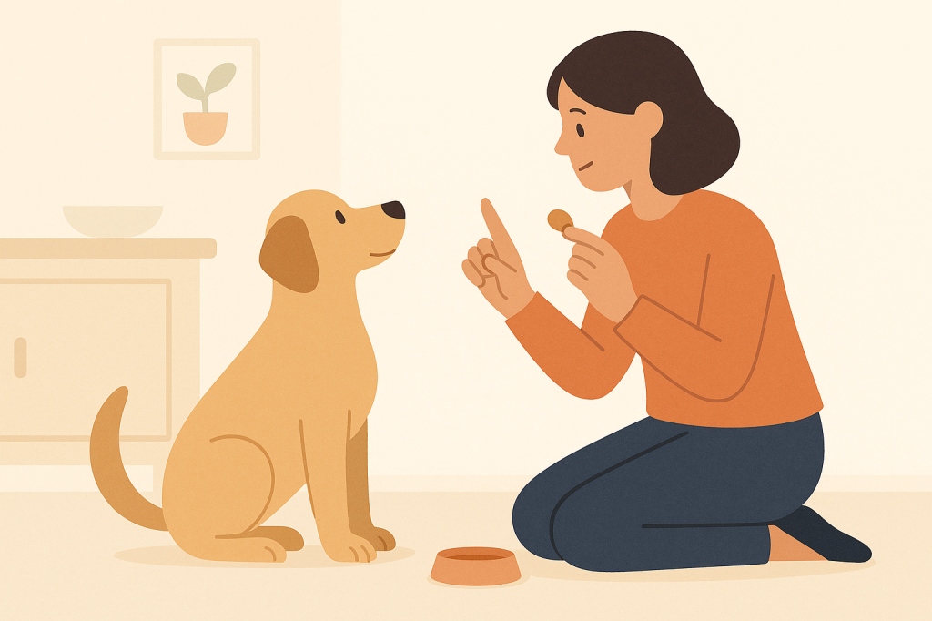 Dog training guide image for Understanding and Managing Your Dog's Begging for Food